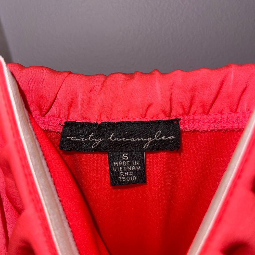 Coral High-Low Dress